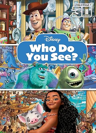 Disney - Toy Story, Moana, Monsters Inc., and More! - Who Do You See? Look and Find Activity Book - PI Kids