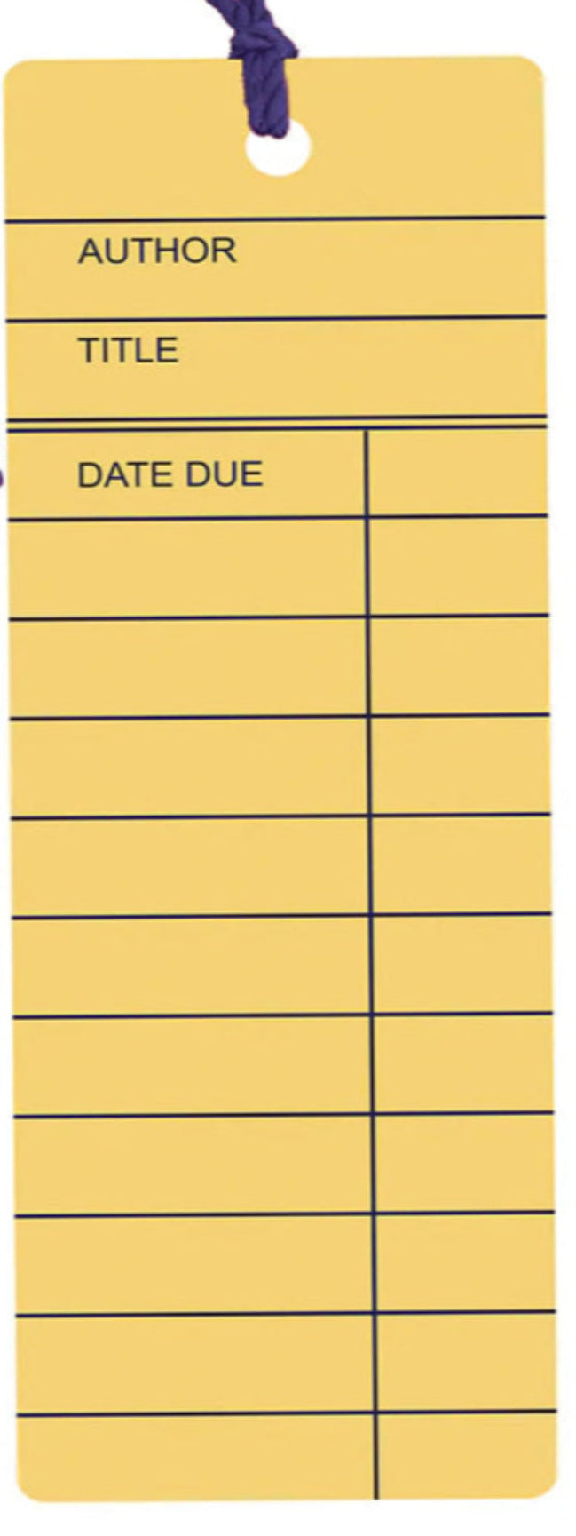 Library Card Bookmark