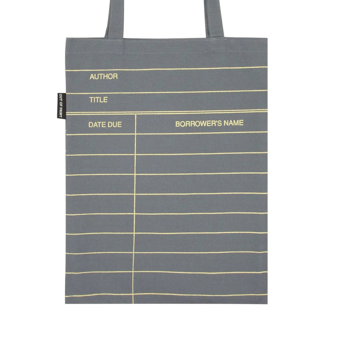 Out of Print - Library Card: Grayish Green tote bag