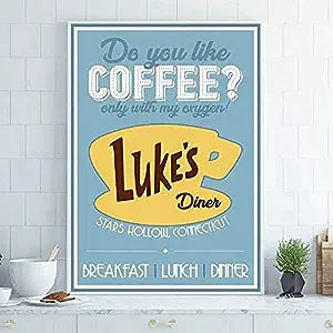 Metal Tin Sign - Do you like Coffee? Luke's Diner from Gilmore Girls