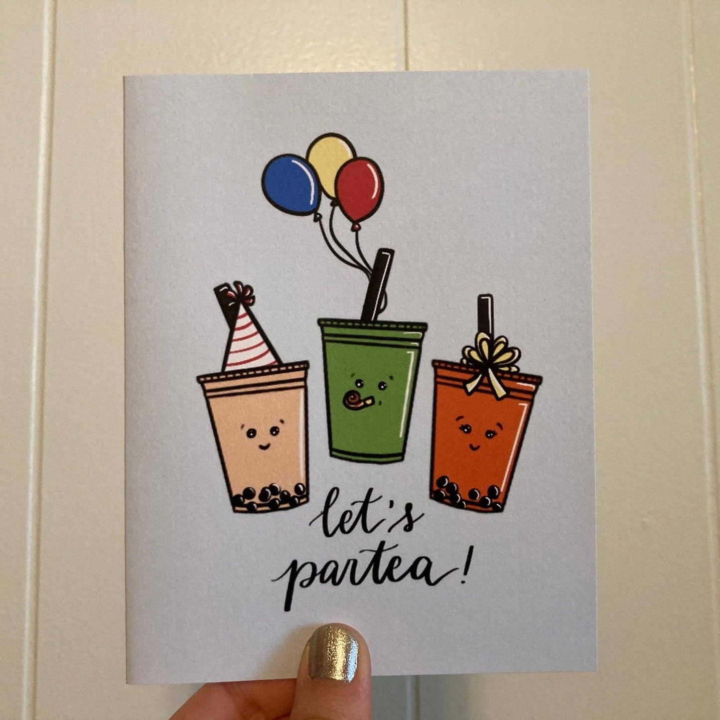 Greeting Card - Let's Partea Boba Card