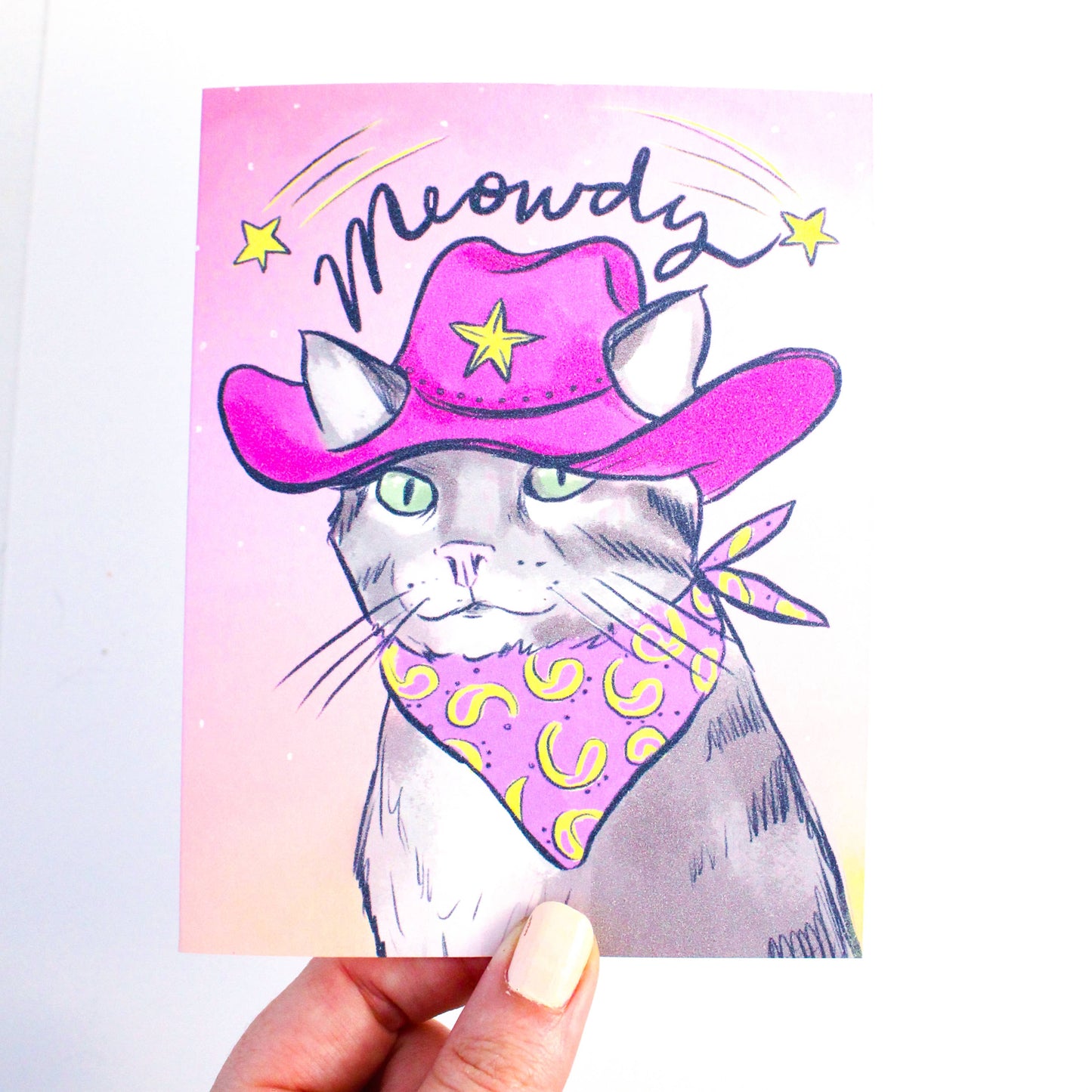 Greeting Card - Meowdy Cat Everyday