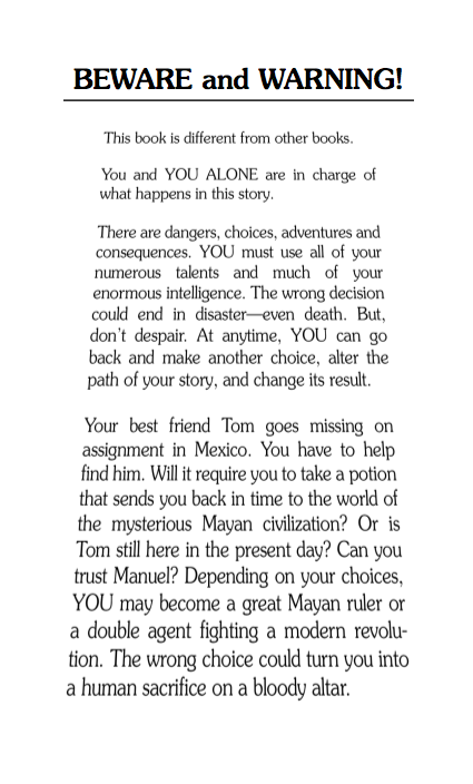Mystery Of The Maya, Children's Book