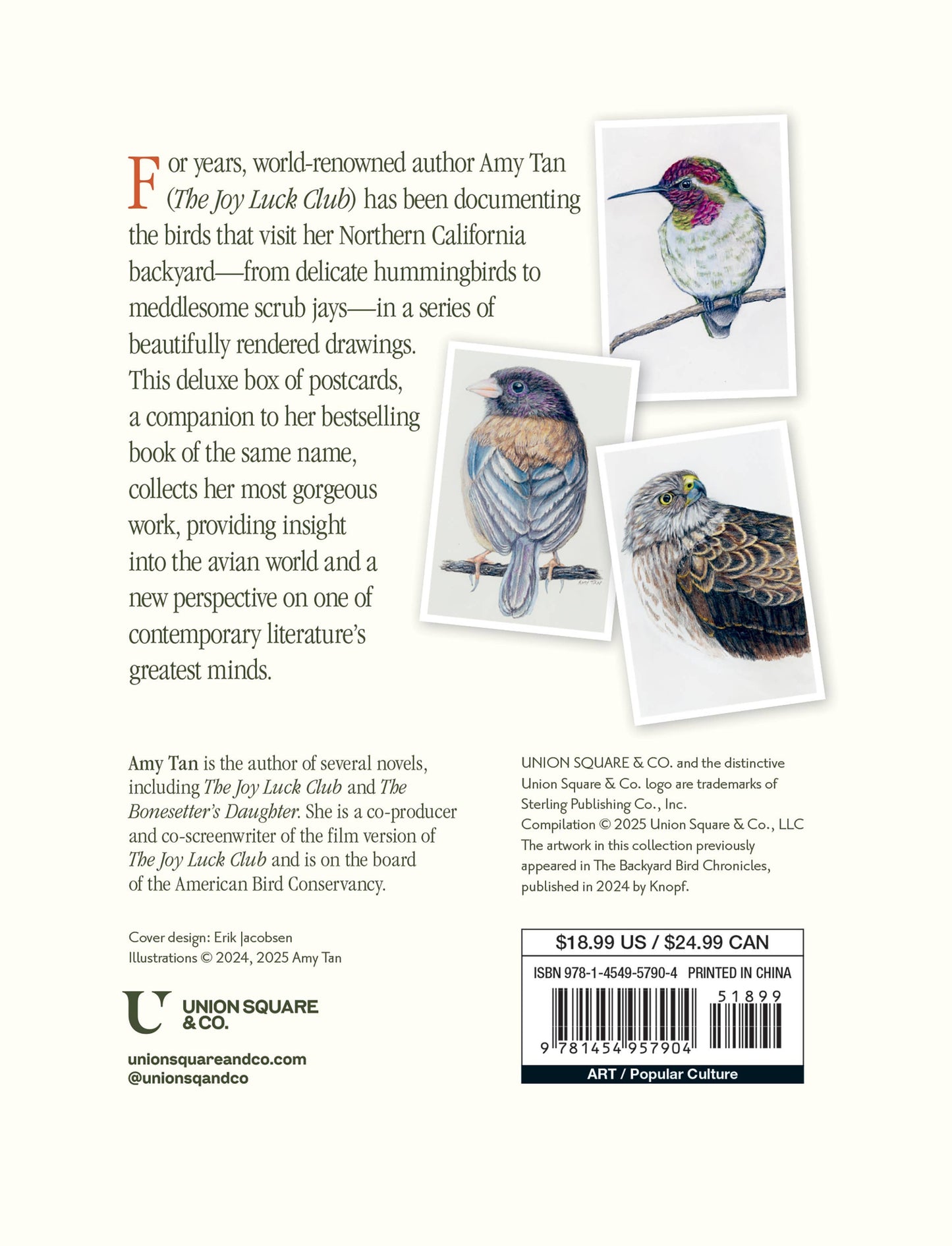 The Backyard Bird Chronicles: 50 Postcards by Amy Tan