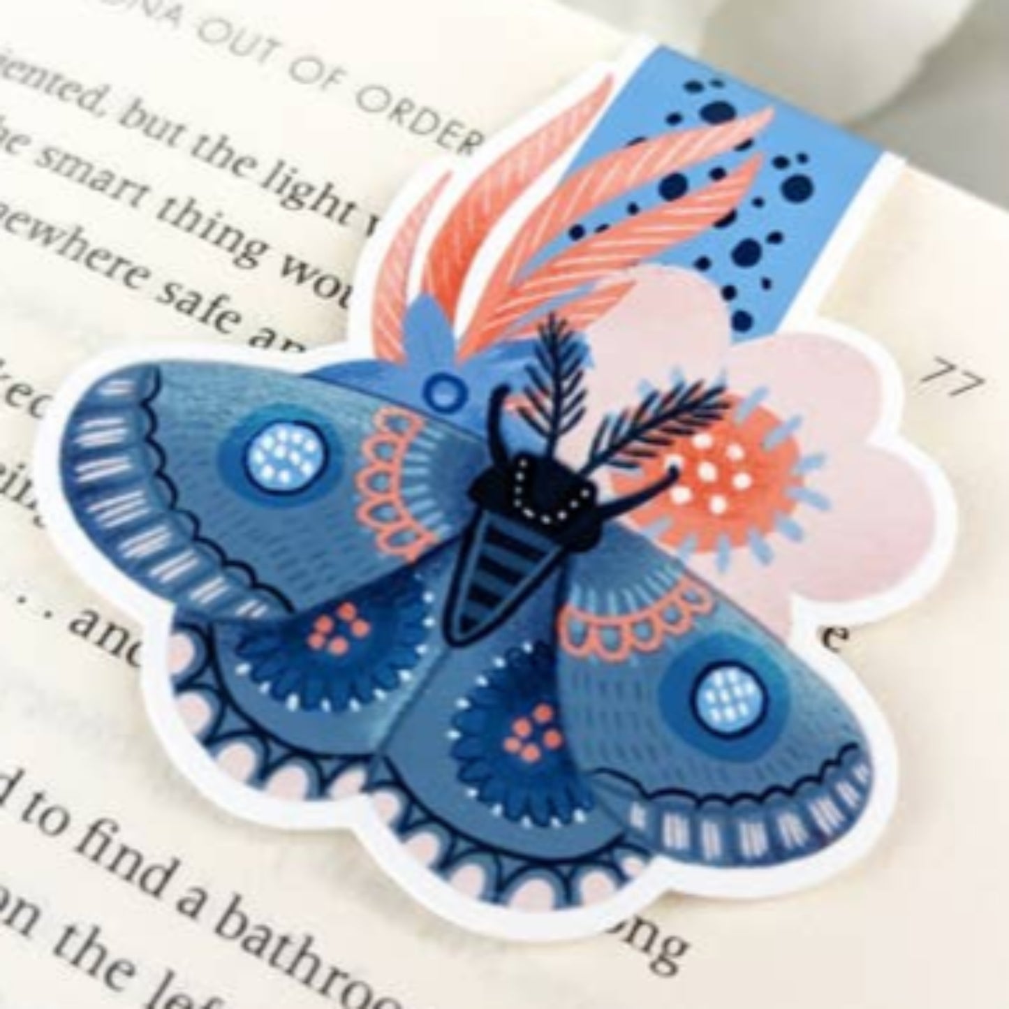 Magnetic Bookmark - Spring Moth