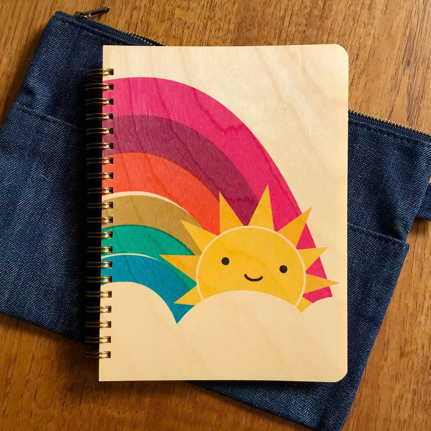 Night Owl Paper Goods - Happy Sun Wood Journal