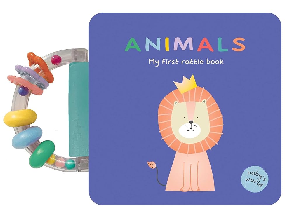 Animals: My First Rattle Book: Board book with rattle handle (Baby's World) cover image
