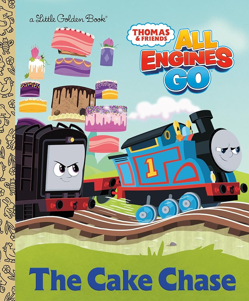 The Cake Chase (Thomas & Friends: All Engines Go) (Little Golden Book) cover image