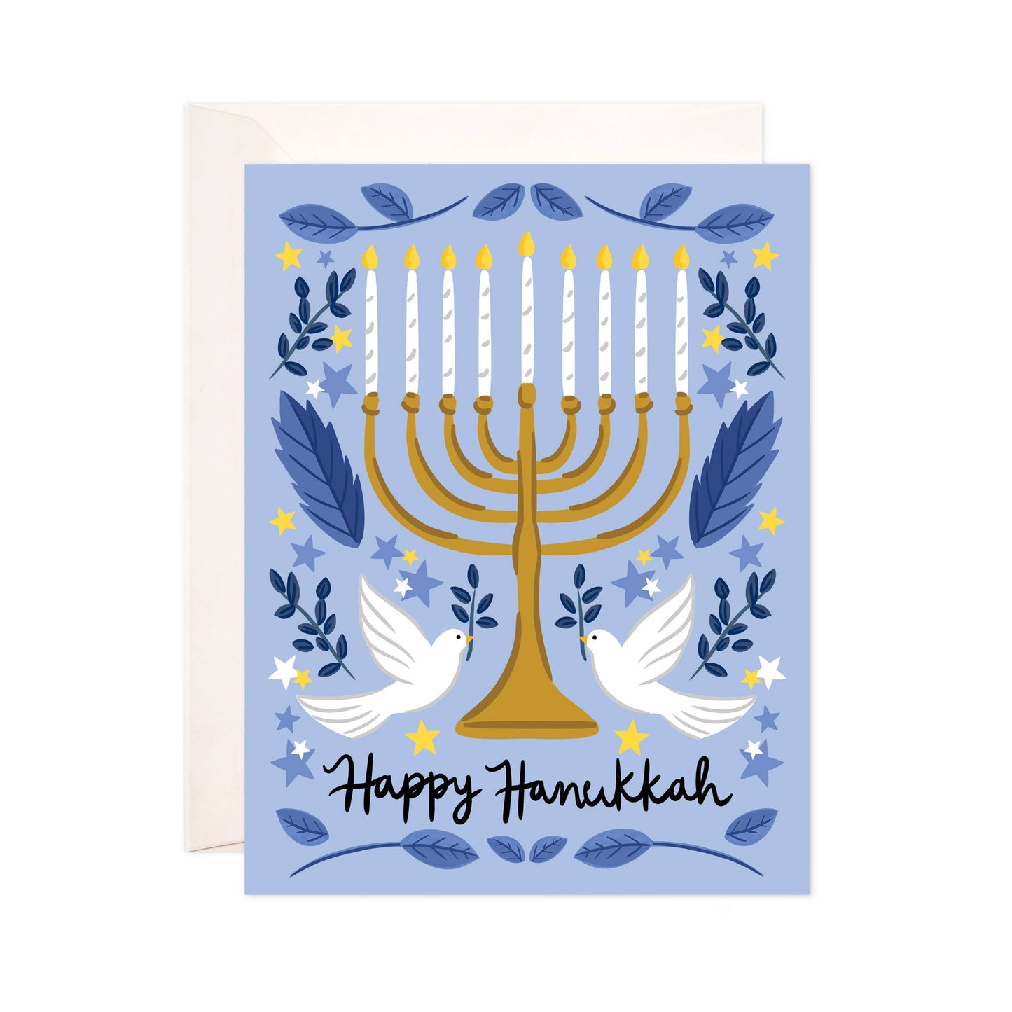 Greeting Card - Doves Hanukkah