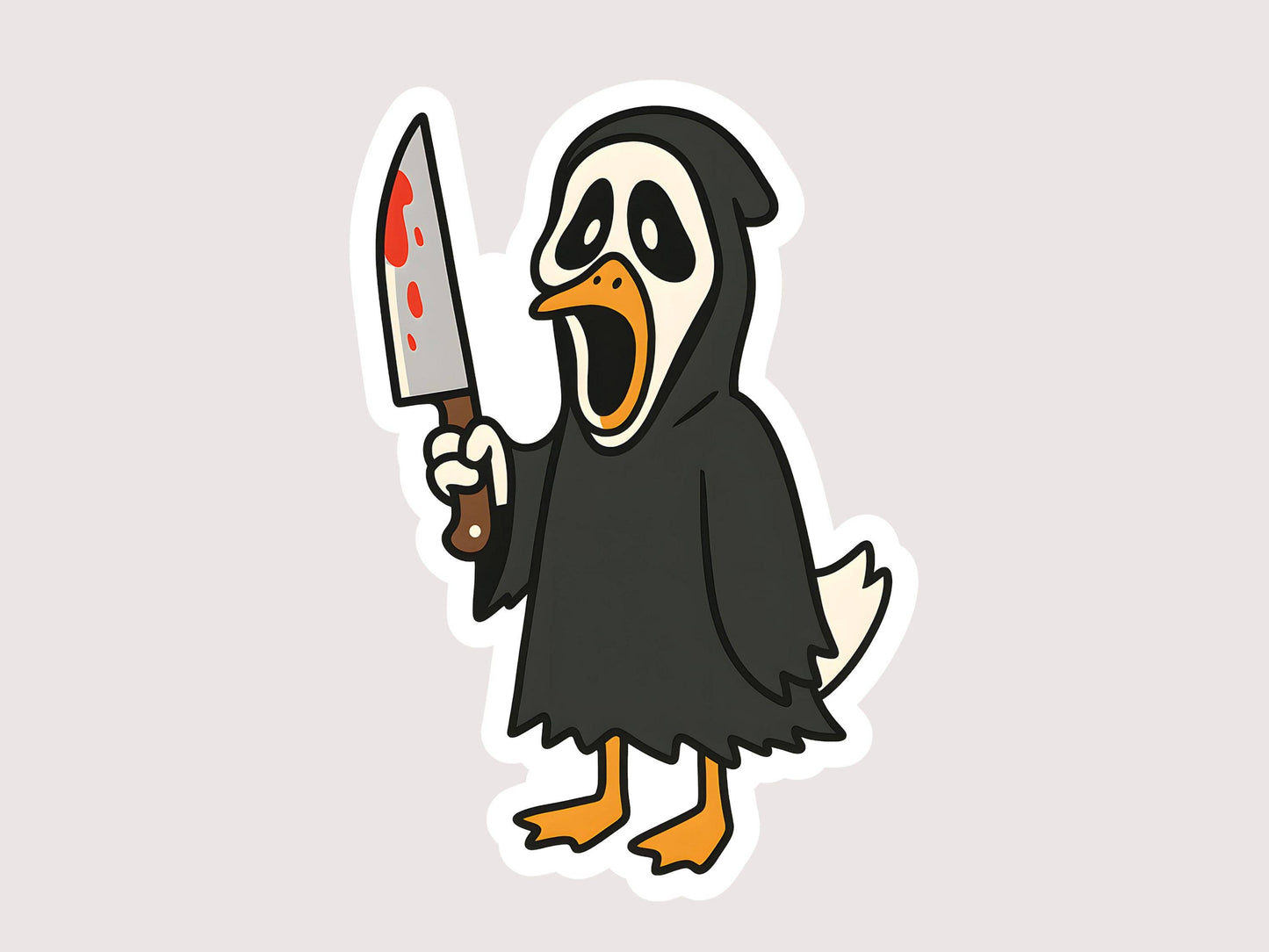 Horror Goose - Silly Goose Halloween Sticker