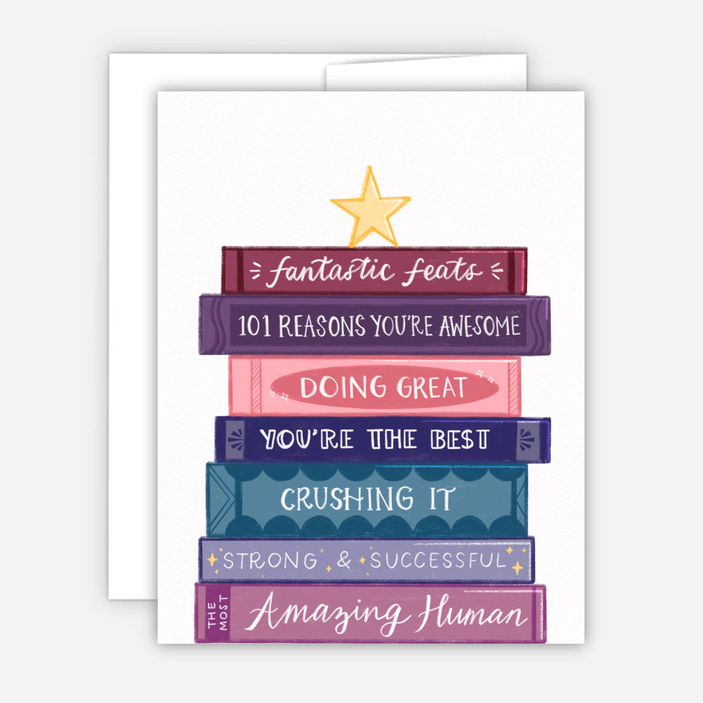Greeting Card - Celebrate Bookstack Card