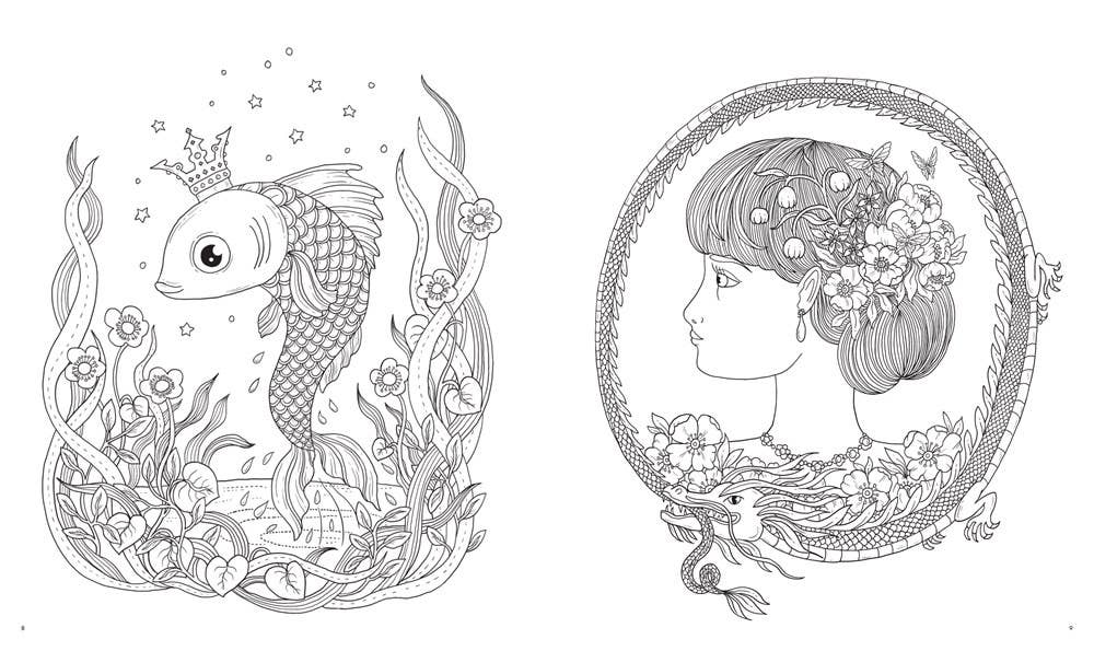 Coloring Book - Fairytale Worlds