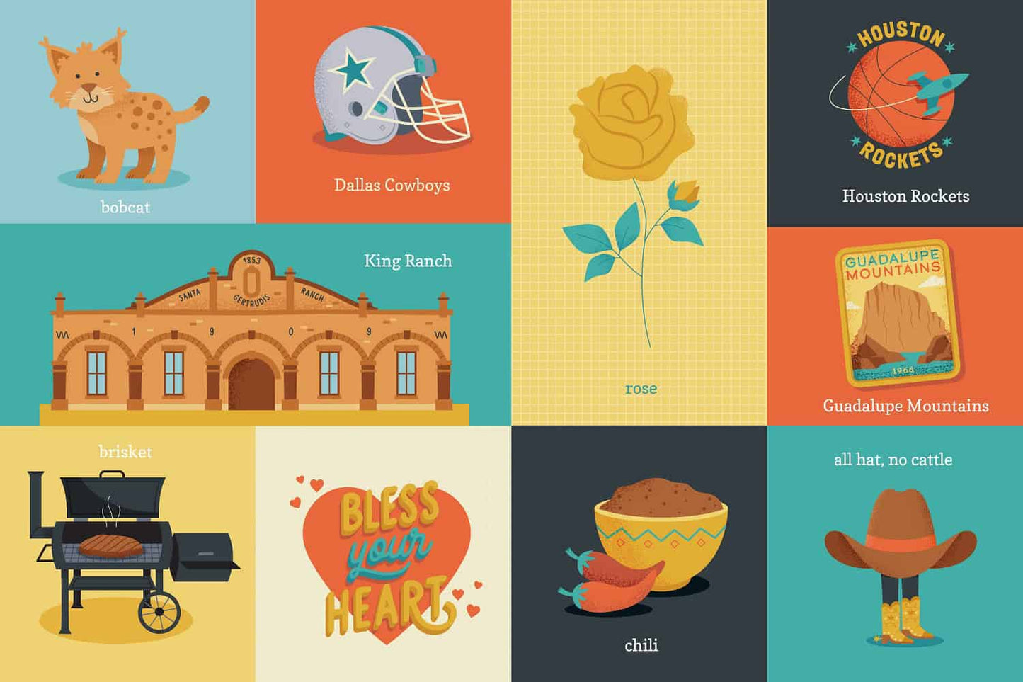 100 First Words for Little Texans Board Book