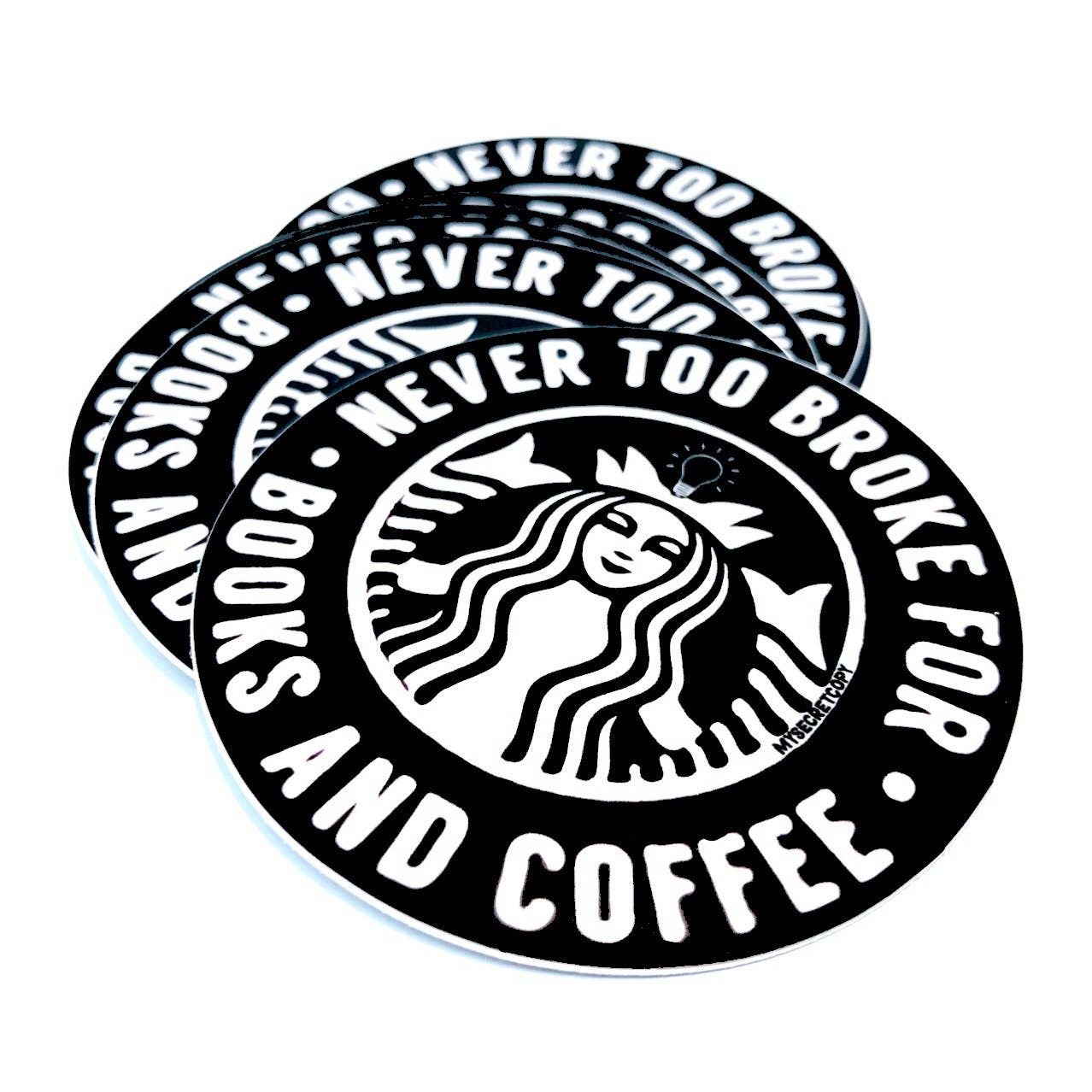 Books and Coffee Sticker