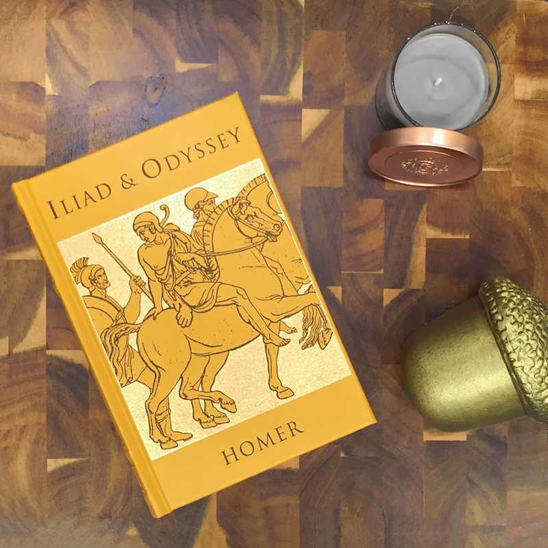 Iliad & Odyssey by Homer: Embossed Leather