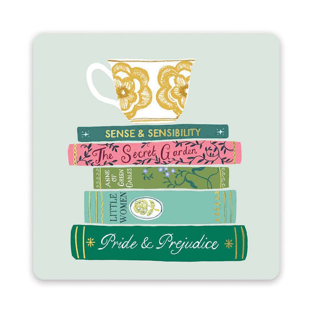 Cozy Reads Assorted Mini Note Card Set with Stickers