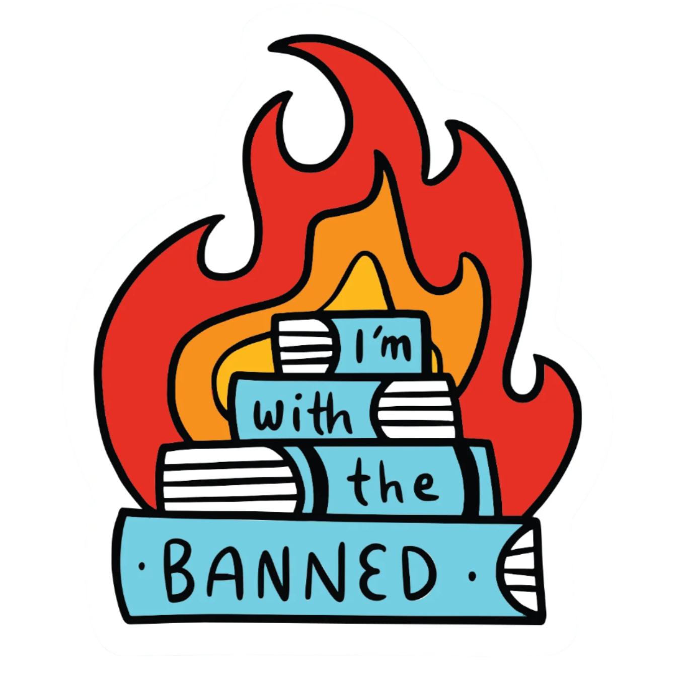 Dissent Pins - I'm With the Banned Sticker
