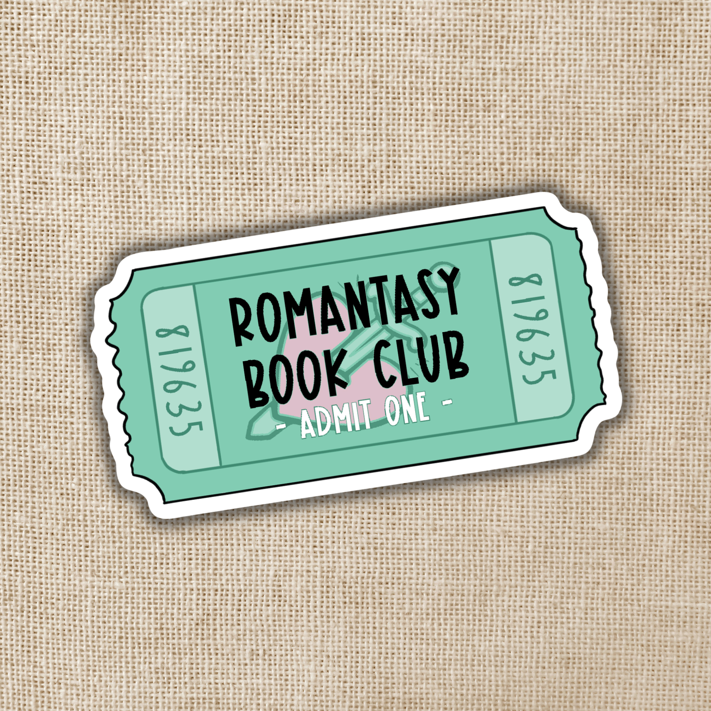 Wildly Enough - Romantasy Book Club Ticket Sticker