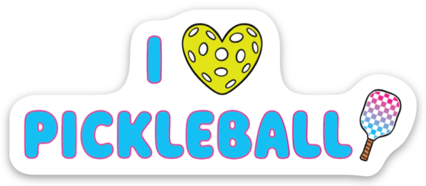 The Found - I Love Pickleball Die Cut Sticker