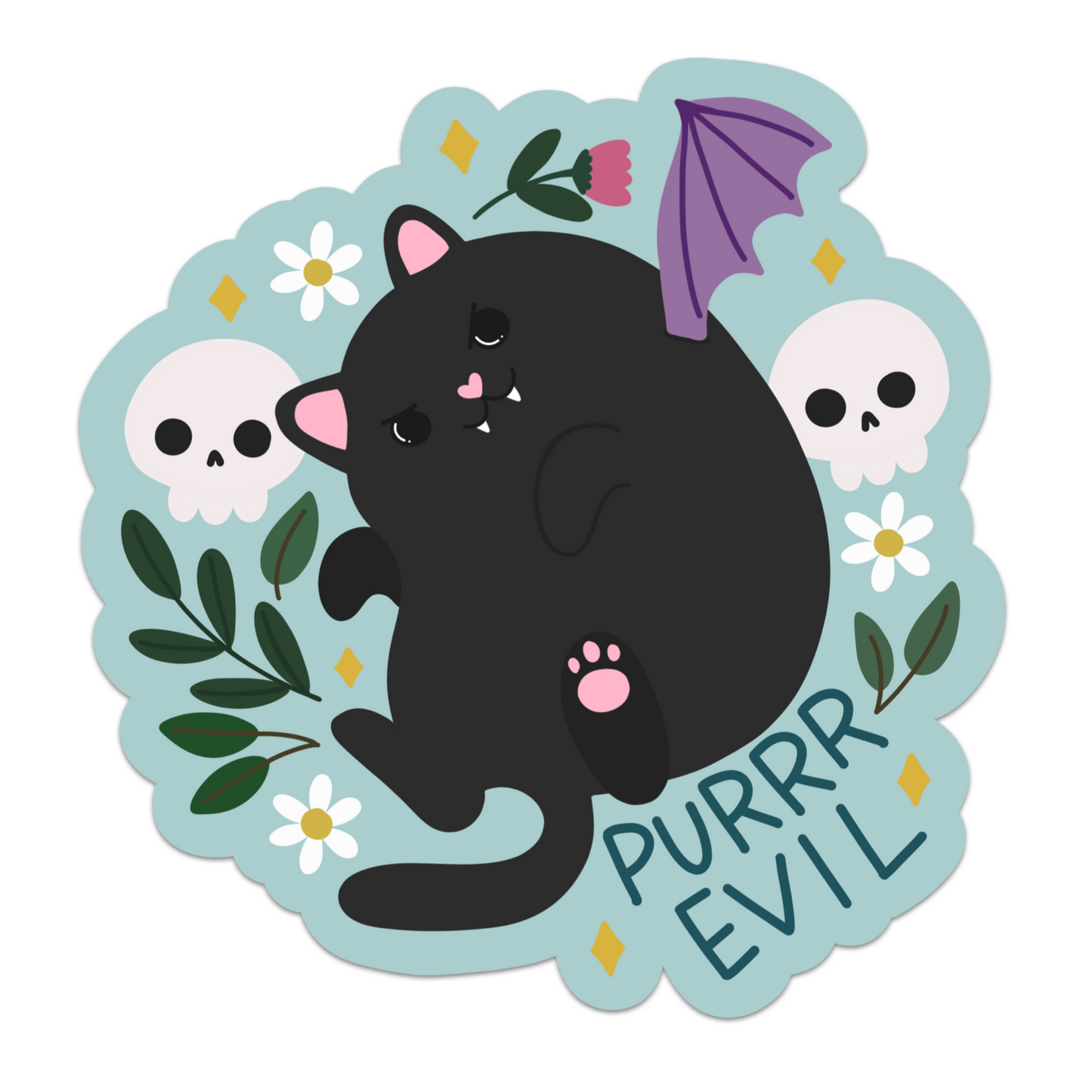 Mouthy Broad - Purrr Evil Cat Sticker