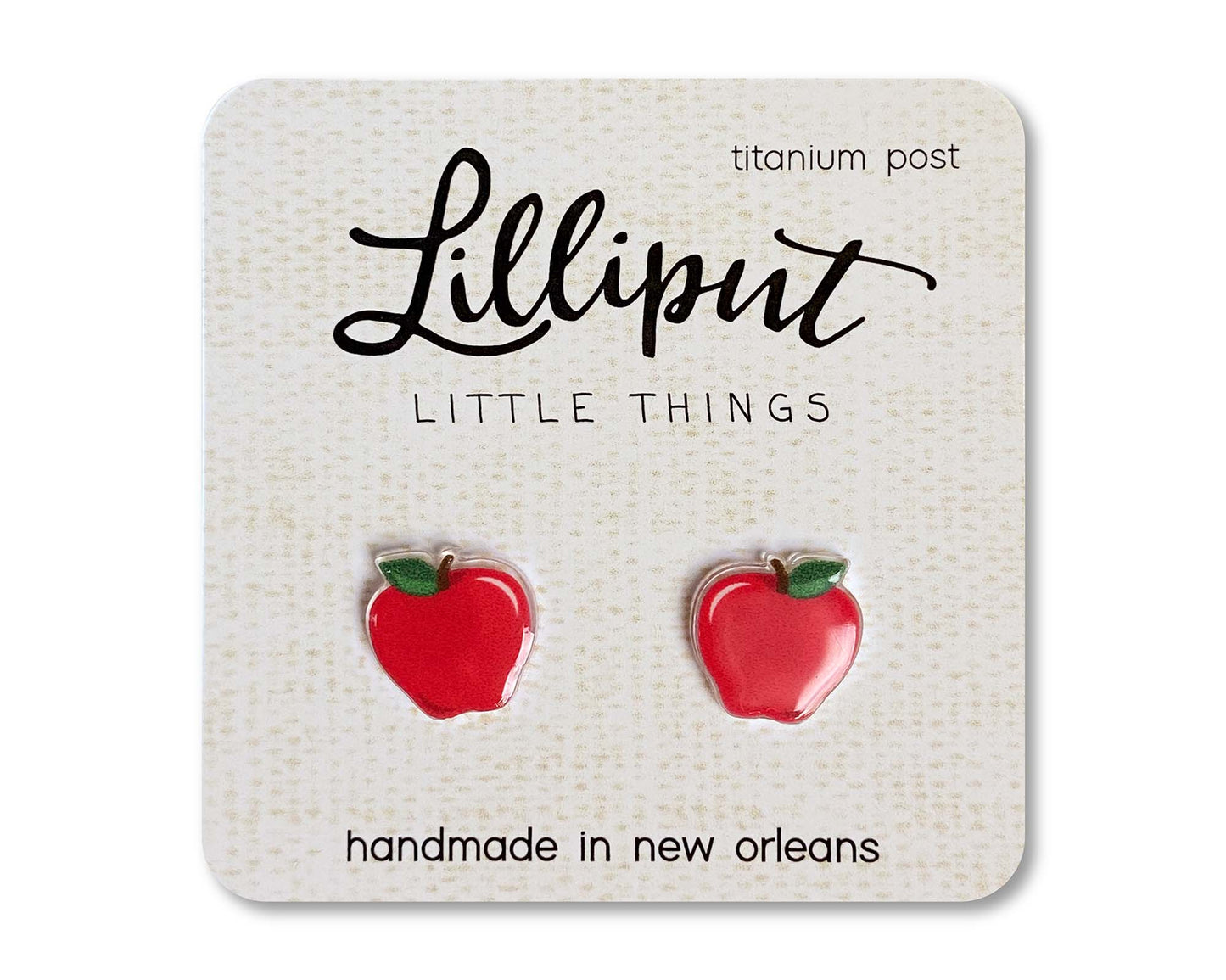Lilliput Apple Earrings