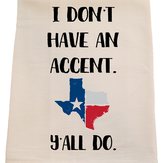 Bunnies and Bows - Texas Accent Tea Towel