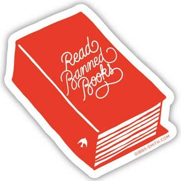 Gibbs Smith - Read Banned Books (book) Sticker