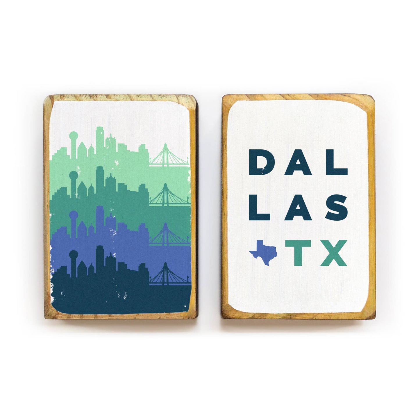 Bookends - Dallas, Texas, Retro Skyline