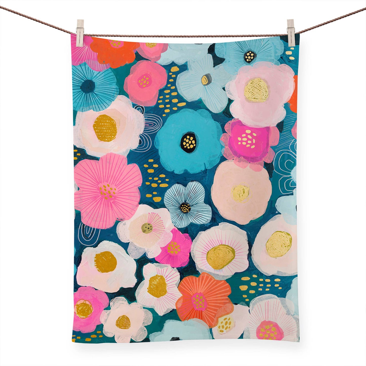 GreenBox Art - Floral Time Tea Towels