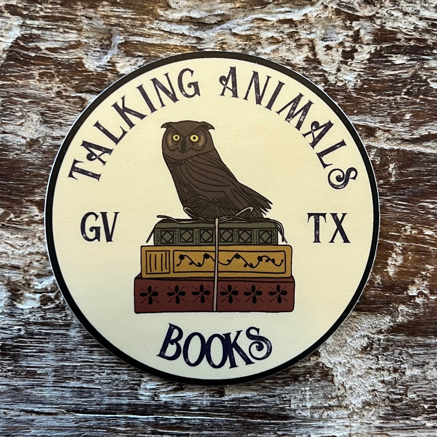 Talking Animals Books Waterproof Sticker 3" Round
