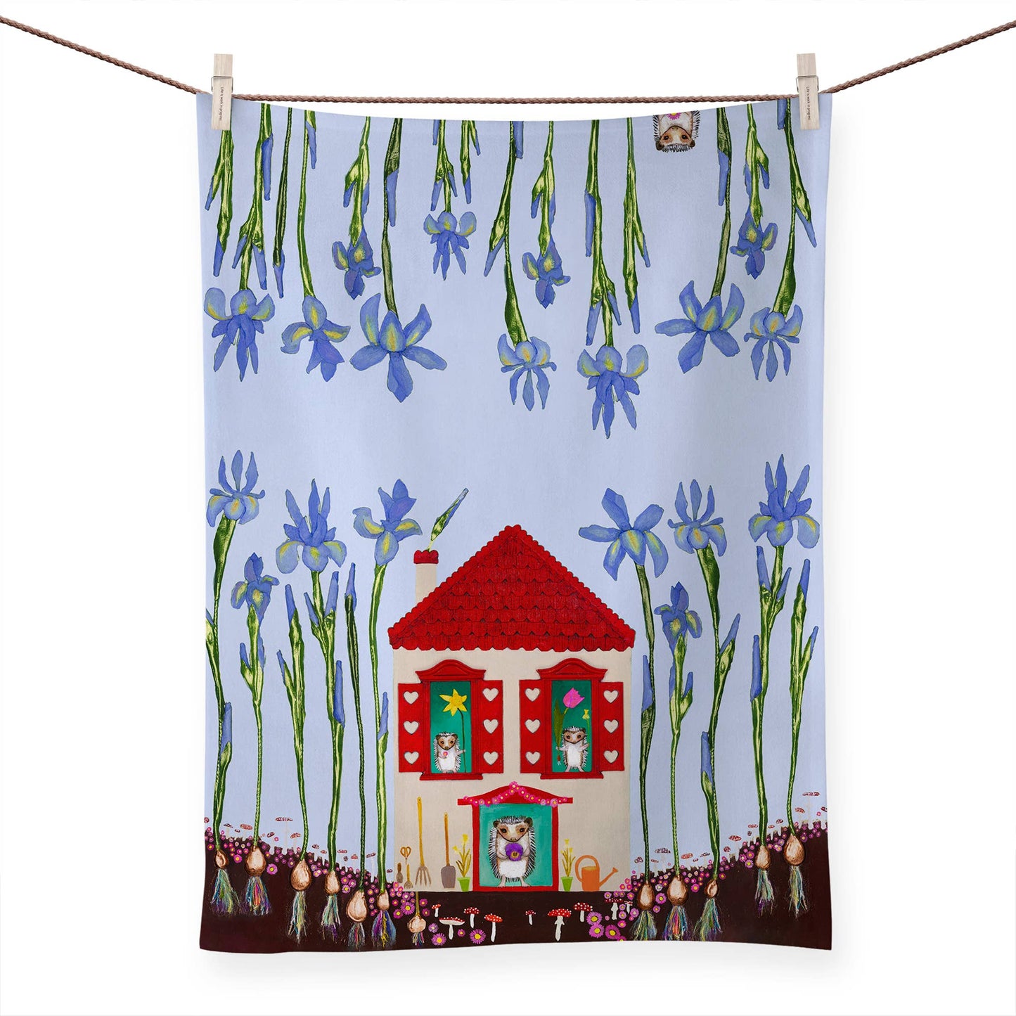 GreenBox Art - Hedgie's House Tea Towels