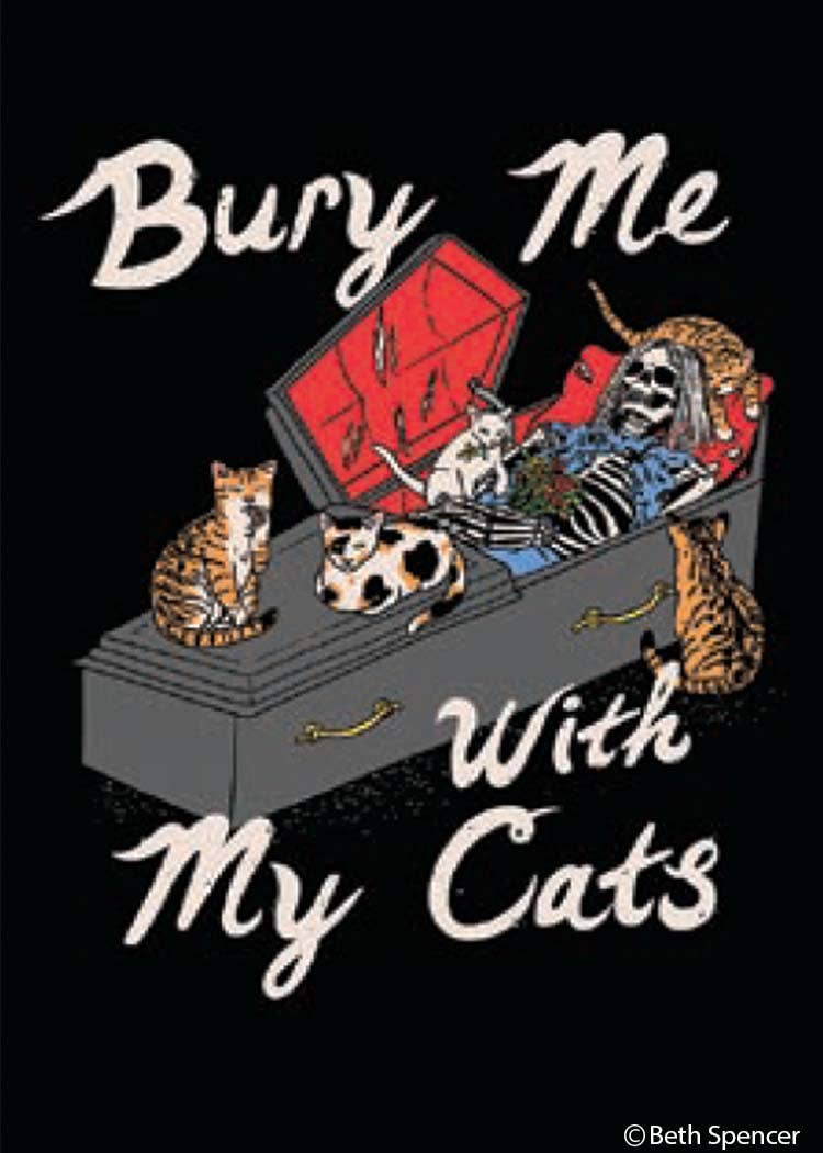 Magnet-Bury my with my cats