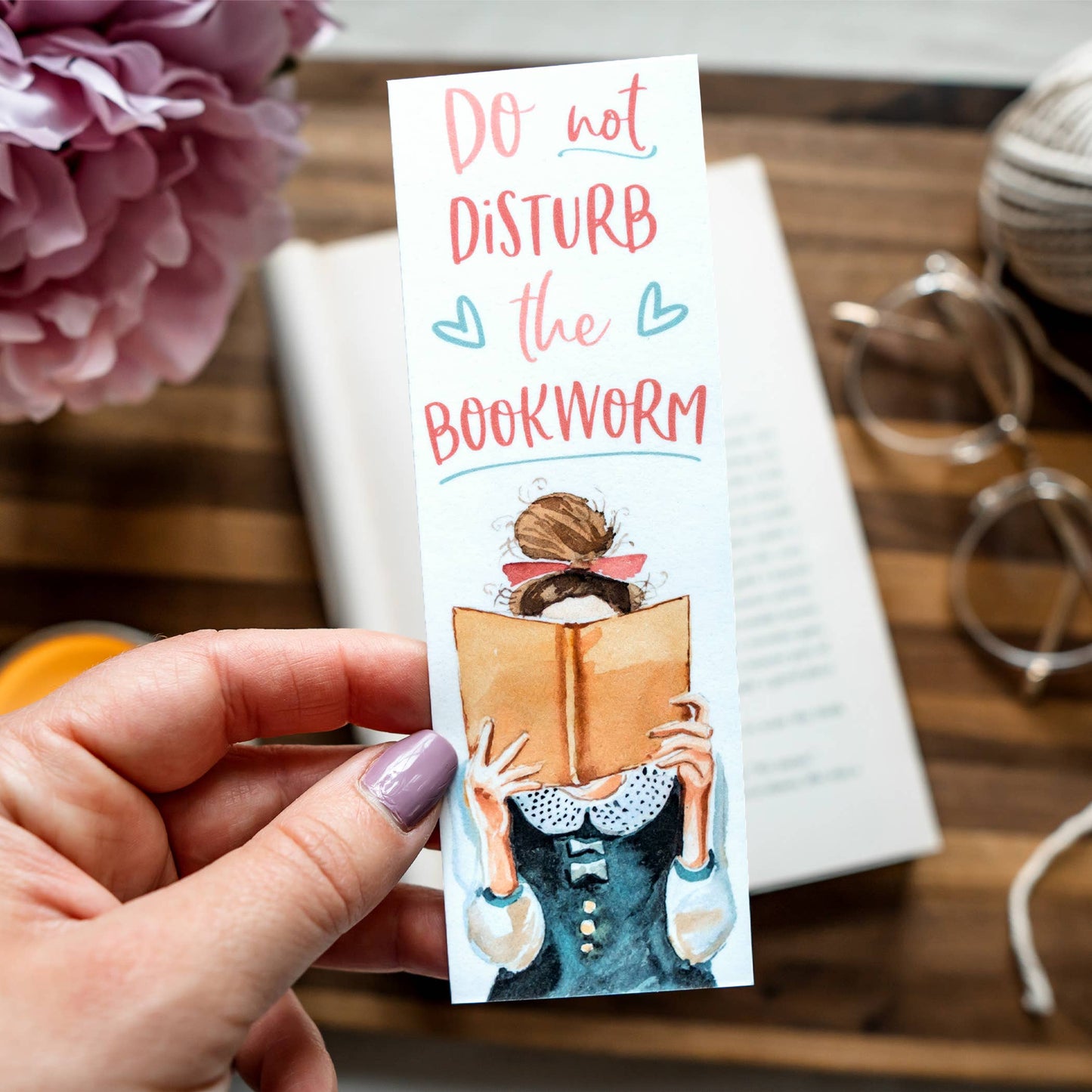 Alliterates - Do Not Disturb the Bookworm Bookmark