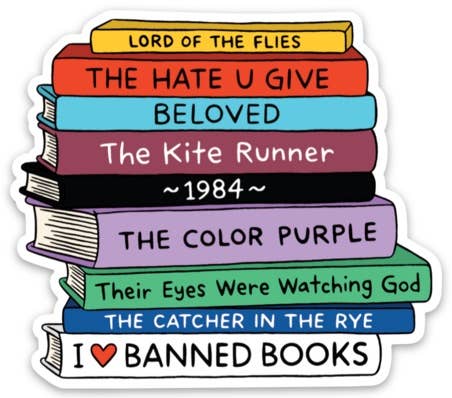The Found - Banned Books Die Cut Sticker