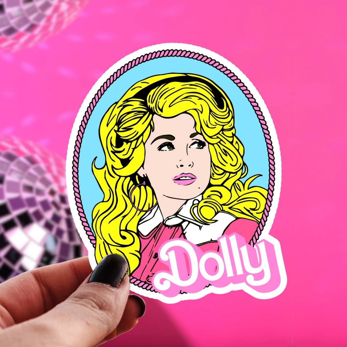 Sticker Babe - Dolly Parton Barbie Sticker - Music Fan Decals: 3”