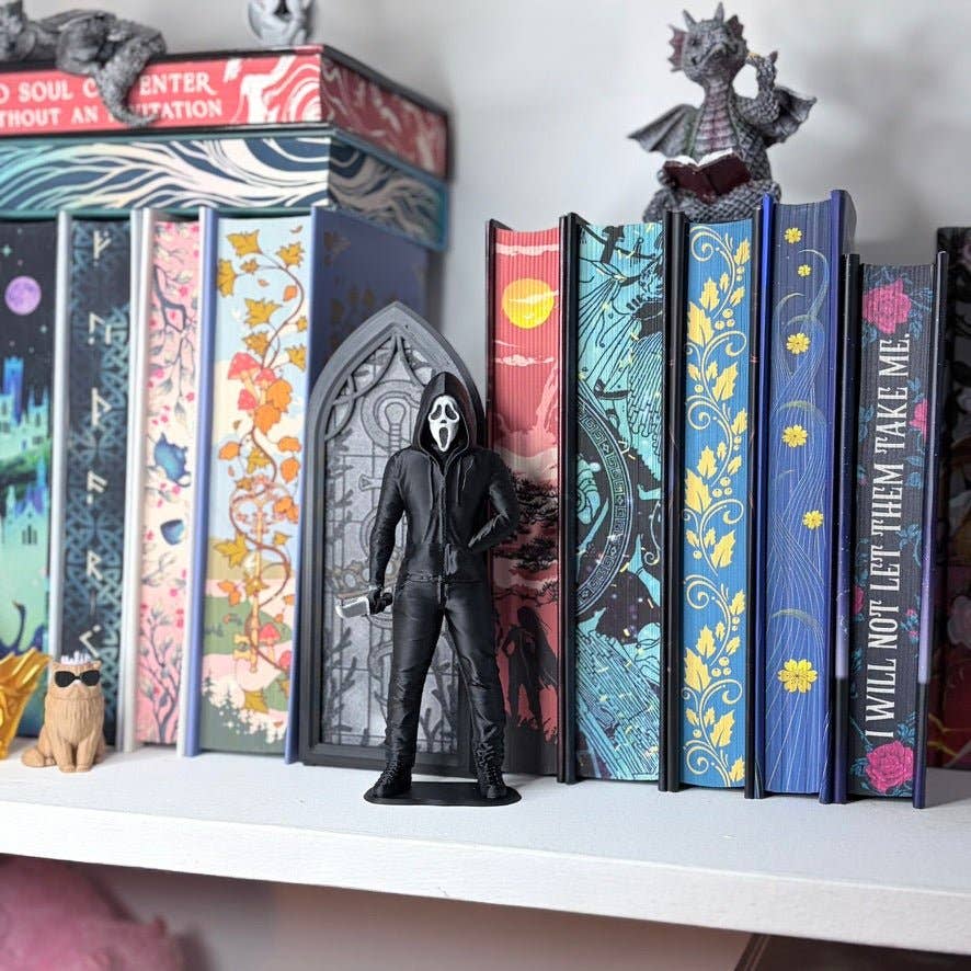 Dark Romance Book Boyfriend Shelf Decor: Blue Mask