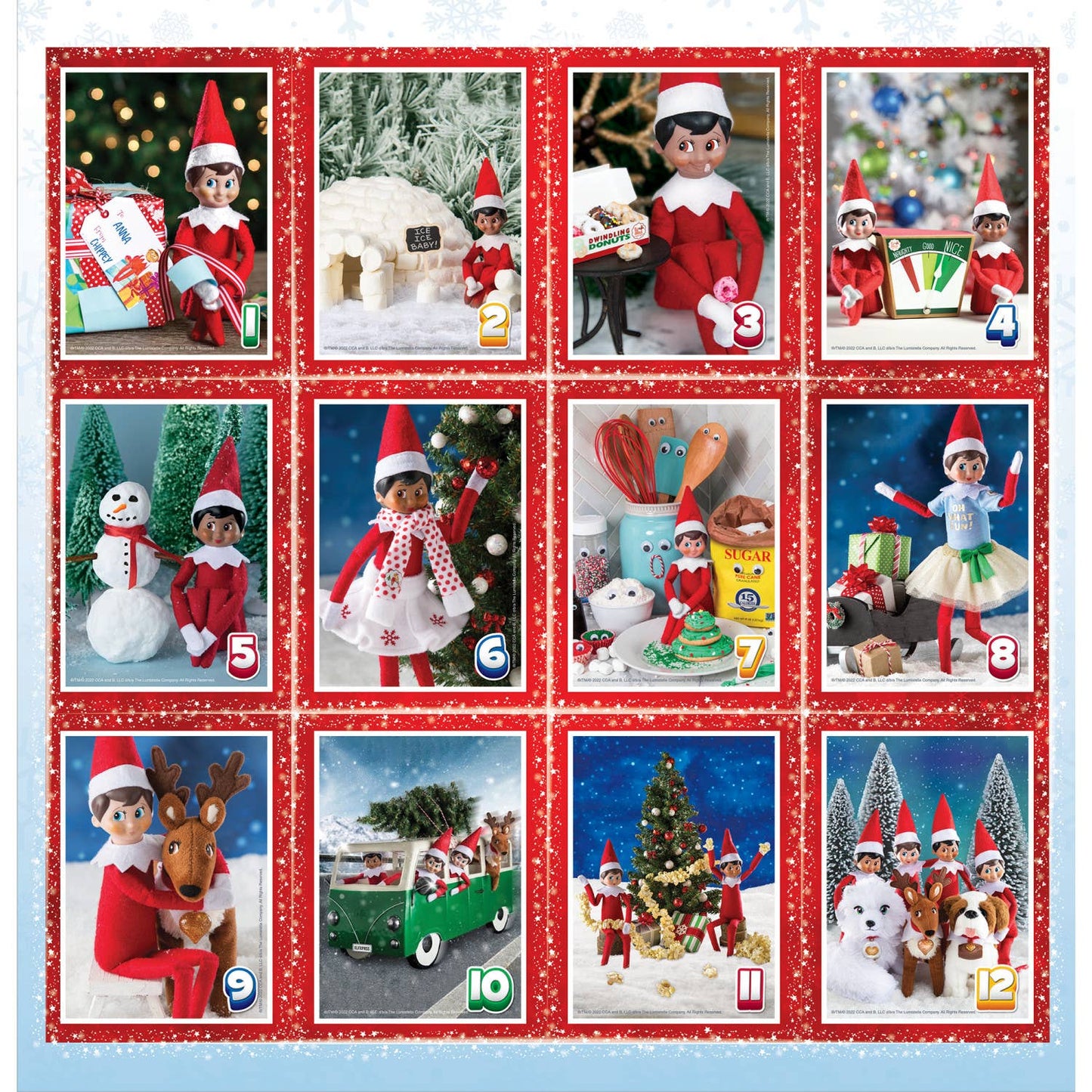 12 Days of Elf on the Shelf - Advent Calendar Jigsaw Puzzles