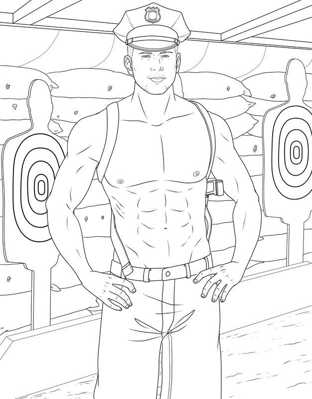 Coloring Book - Men in Uniform Adult