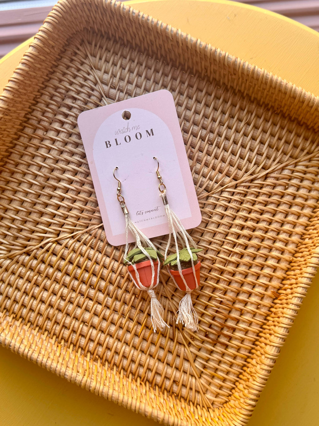 Hanging Plant Earrings | Handmade Polymer Clay Earrings
