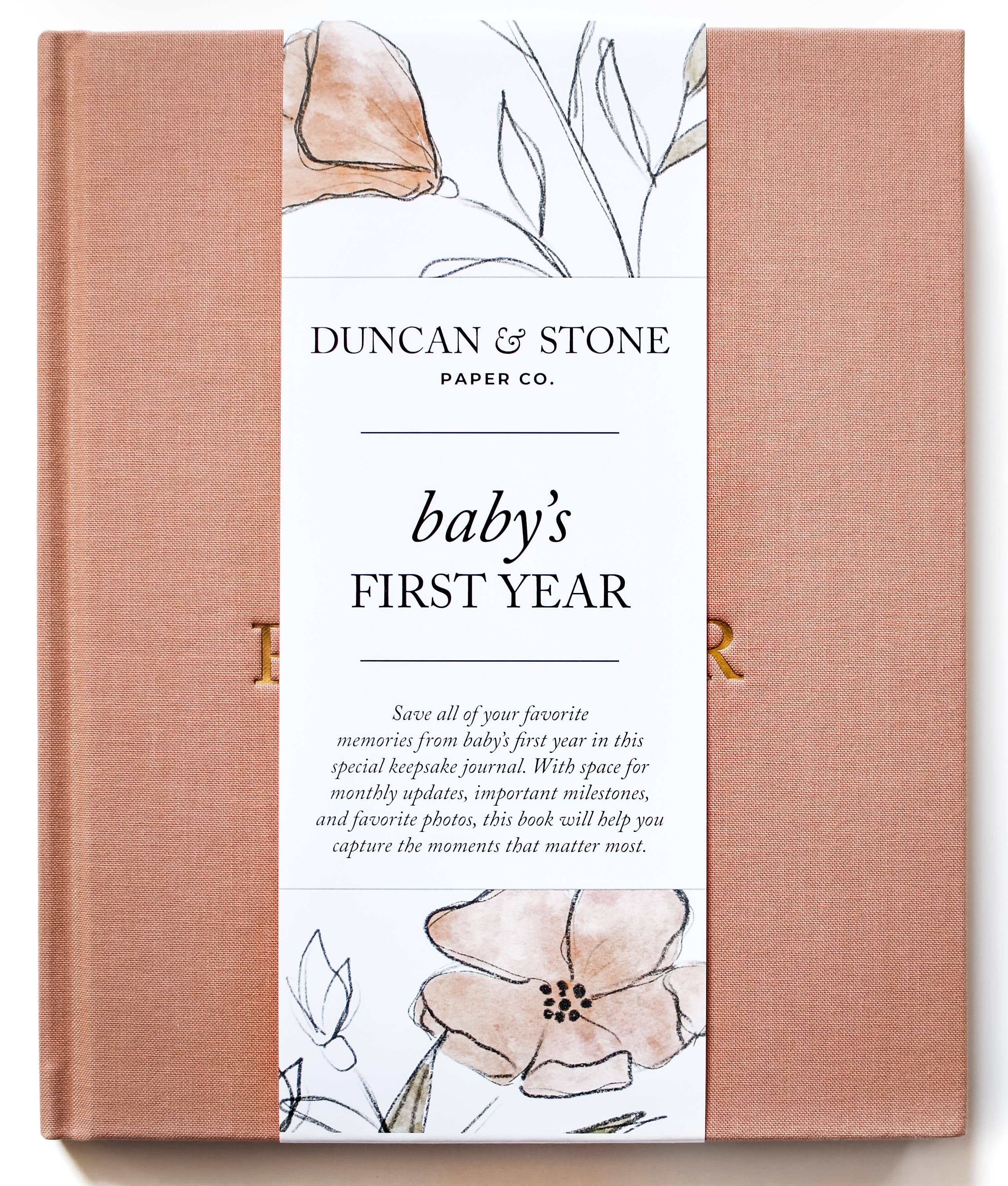 Baby's First Year Memory Book & Photo Album | Mother's Day: Dusty Rose