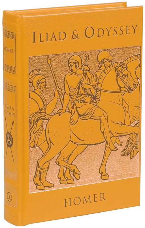 Iliad & Odyssey by Homer: Embossed Leather