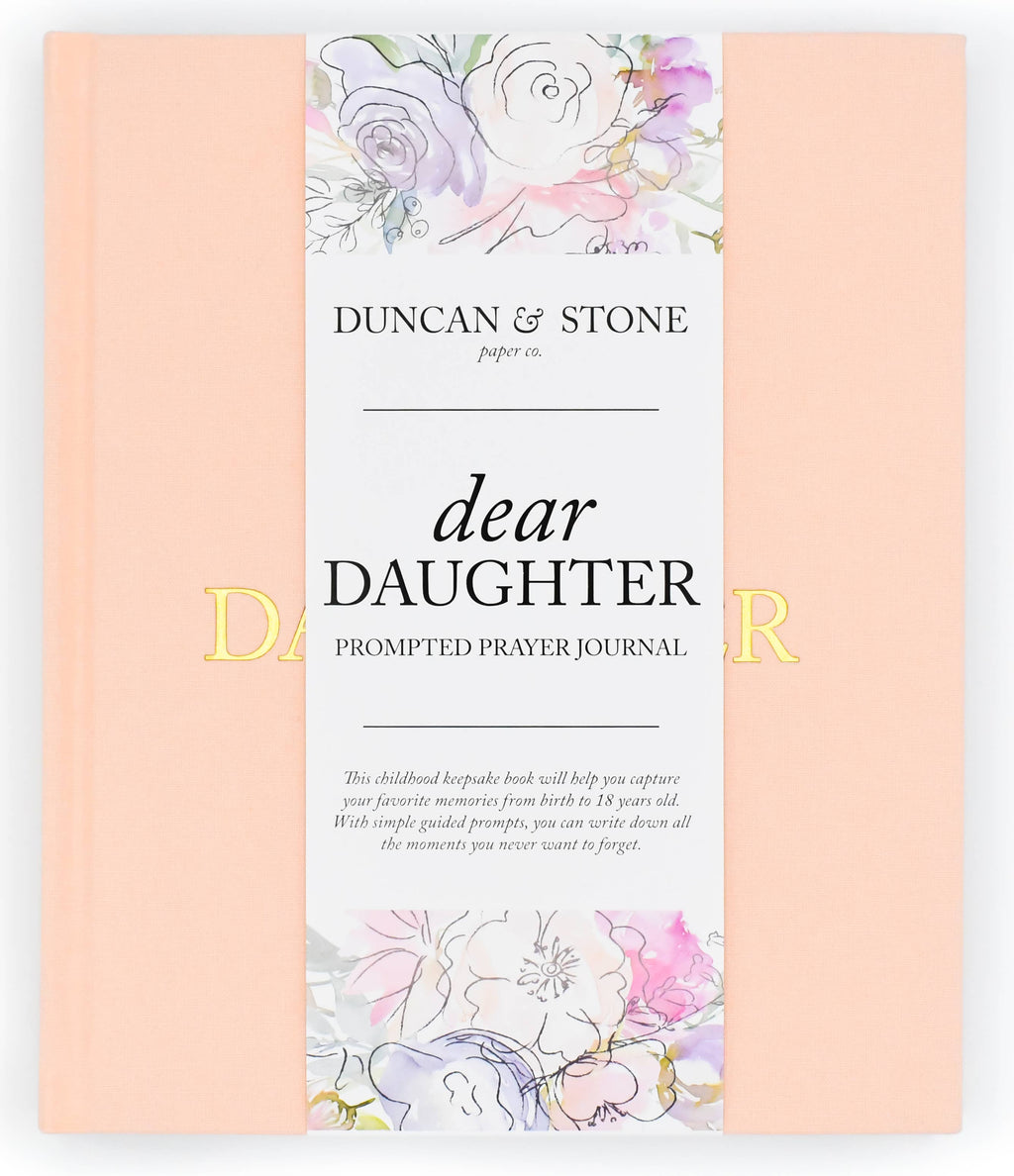 Dear Daughter Childhood Keepsake Book | Mother's Day Gift: Cream