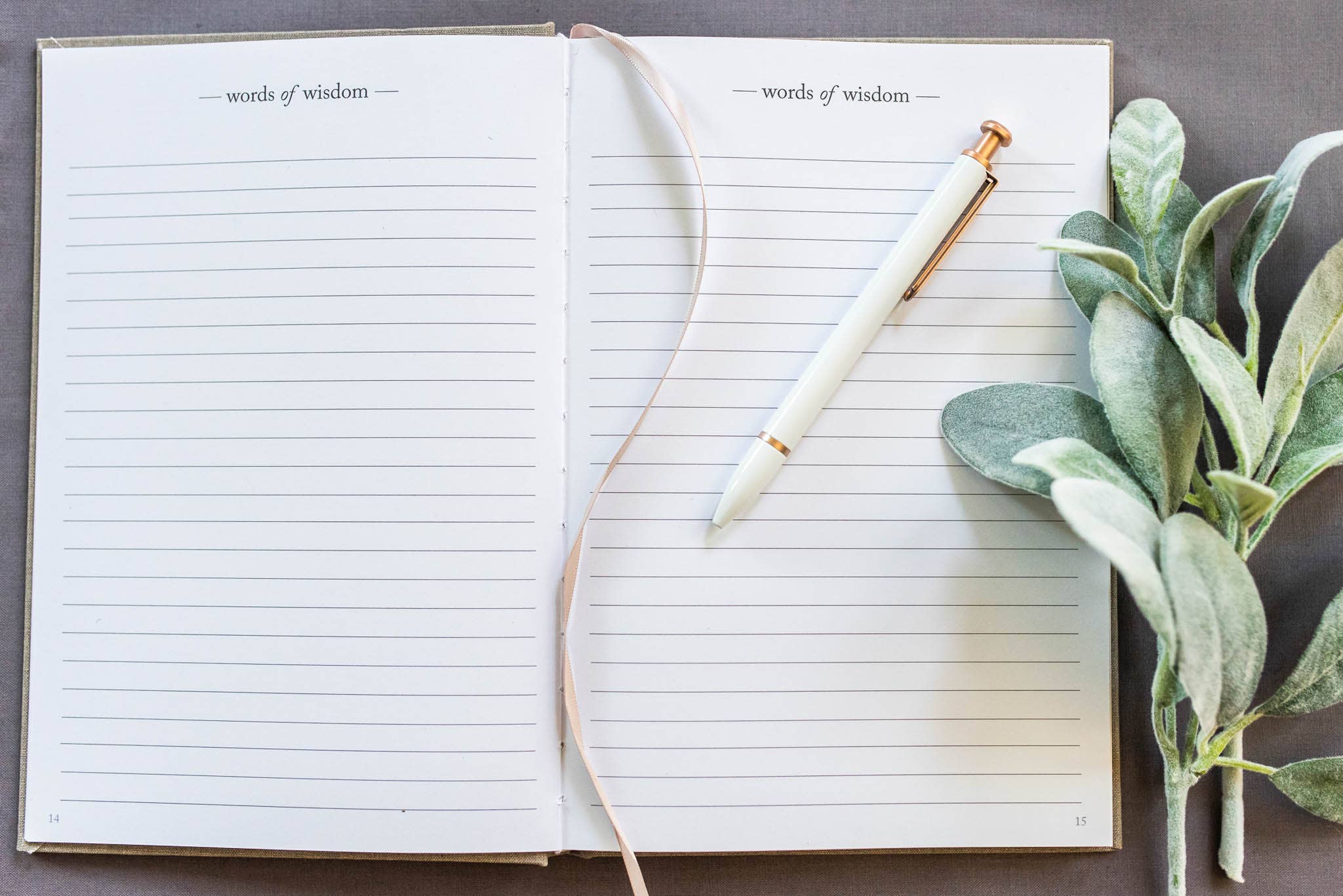 Words of Wisdom Journal for Wedding Guest Book | Graduation