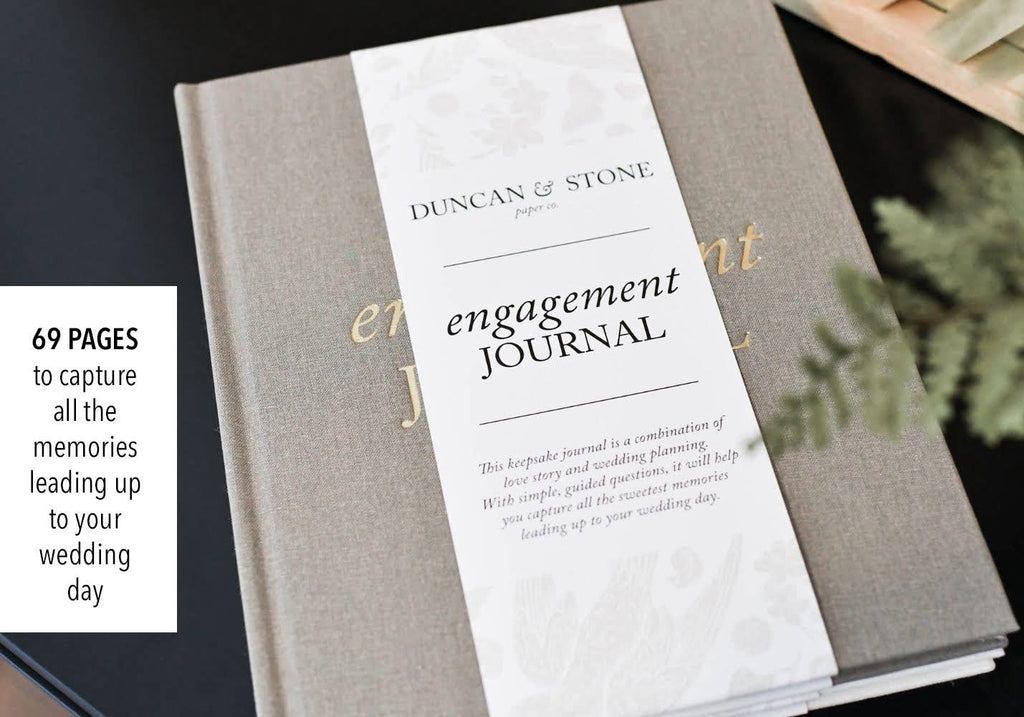Engagement Journal | Gift for New Brides | Book for Couples: Taupe