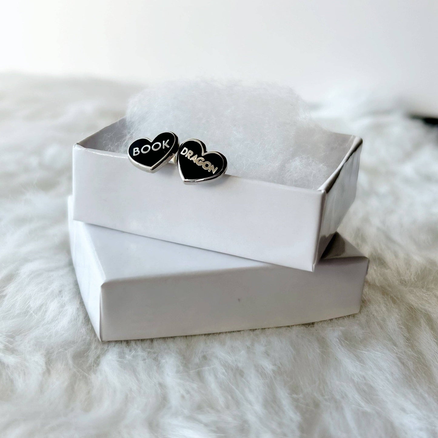 Earrings - Black Book Dragon