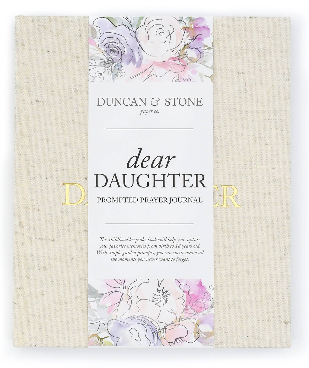 Dear Daughter Childhood Keepsake Book | Mother's Day Gift: Cream