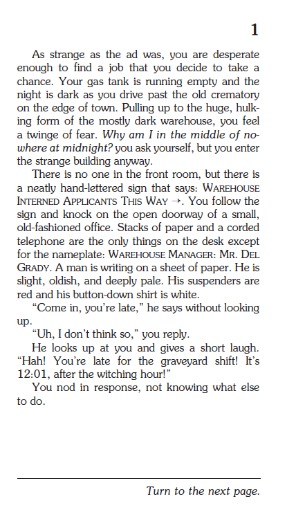 Escape From The Haunted Warehouse, Children's Book
