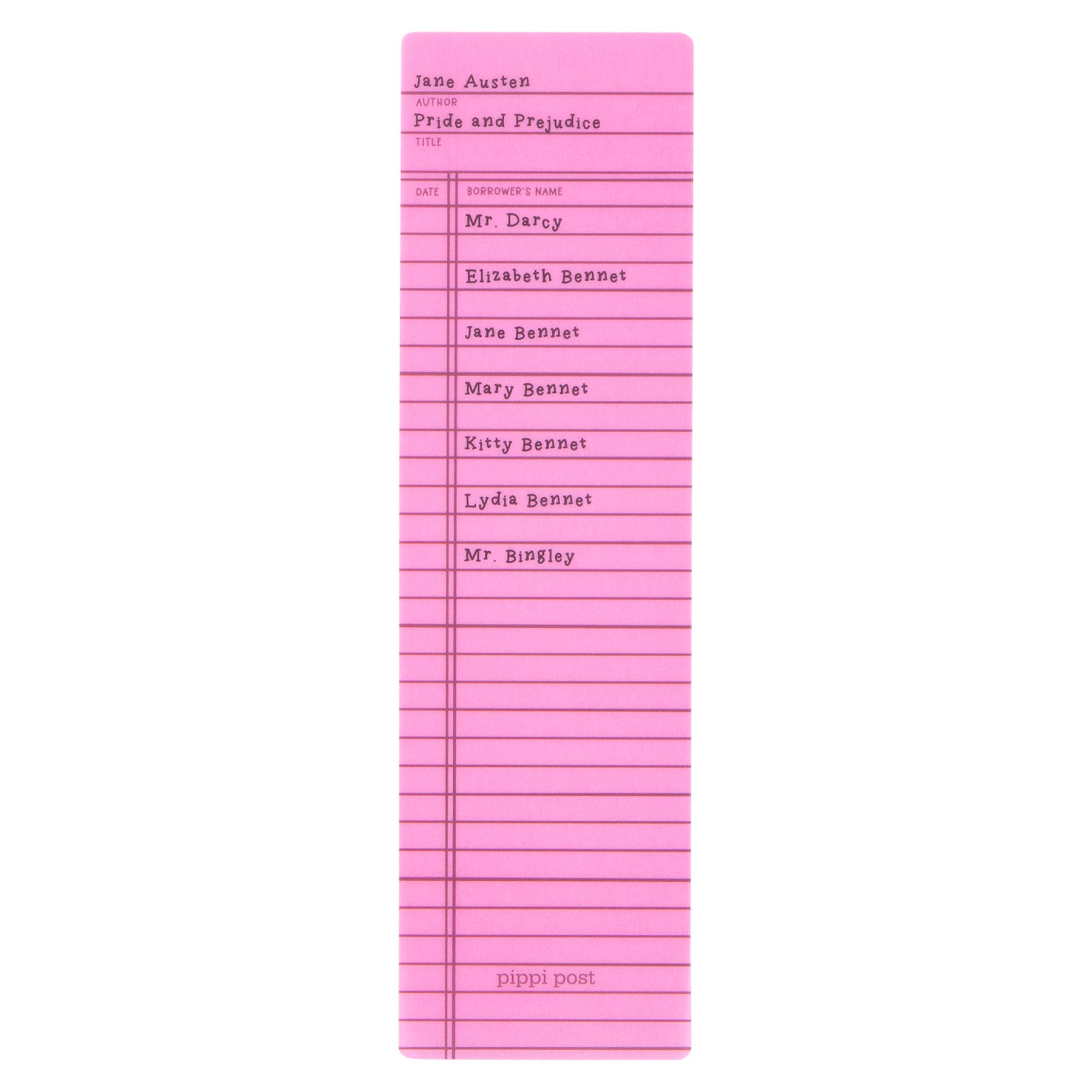 Pride and Prejudice Library Transparent Bookmark