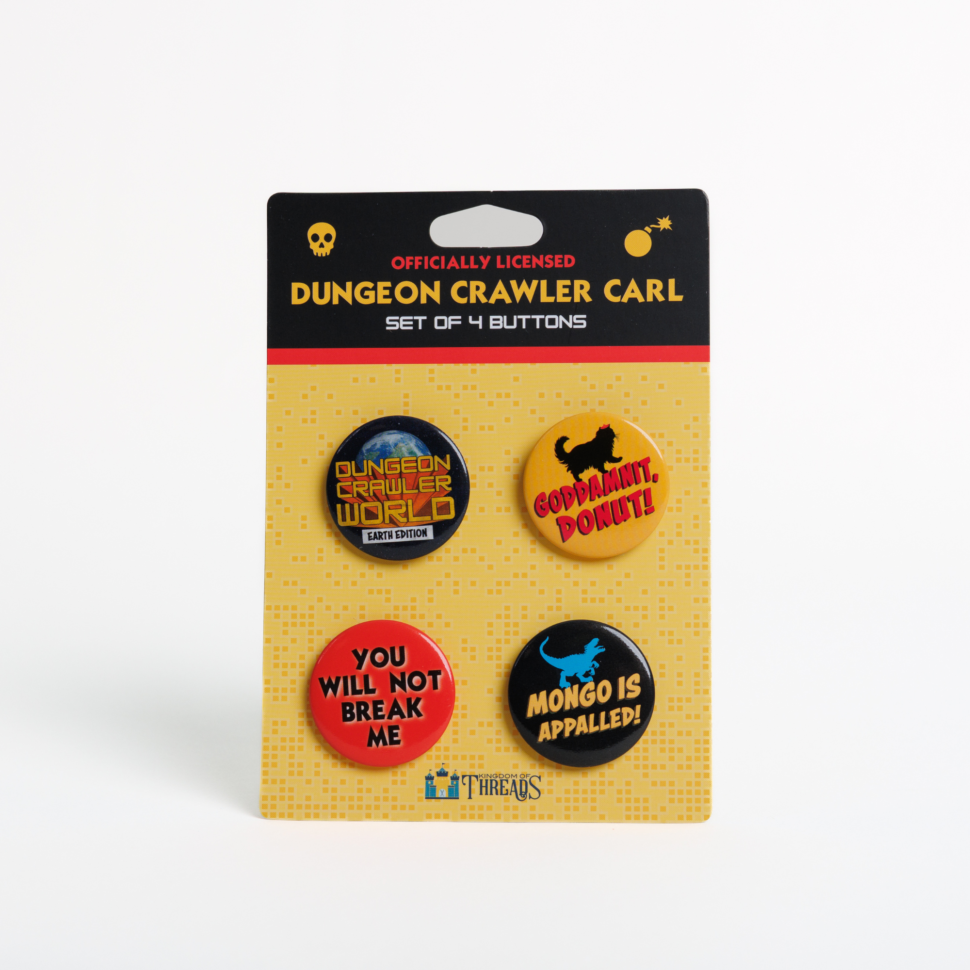 Dungeon Crawler Carl Button Pin Set | Dungeon Crawler Carl