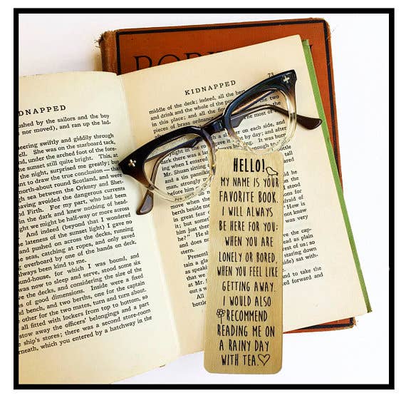 Fly Paper Products - Hello! I'm your favorite book Wood Bookmark